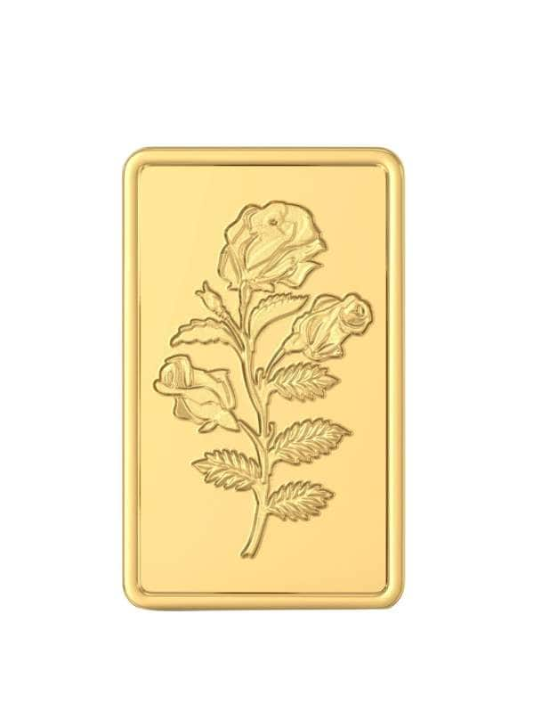 Joyalukkas 24KT (999) Gold Flower Gold Bar 5 Gm