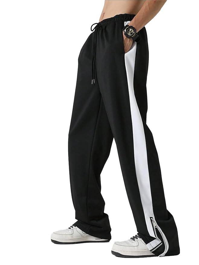 Jump Cuts Loose Fit Track Pants for Men Jump Cuts Loose Fit Track Pants for Men