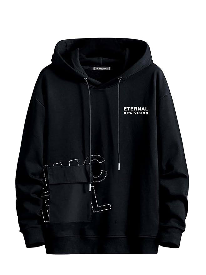 Jump Cuts Hooded T-Shirt for Men | Full Sleeve Printed Hoodie Tee Jump Cuts Hooded T-Shirt for Men | Full Sleeve Printed Hoodie Tee