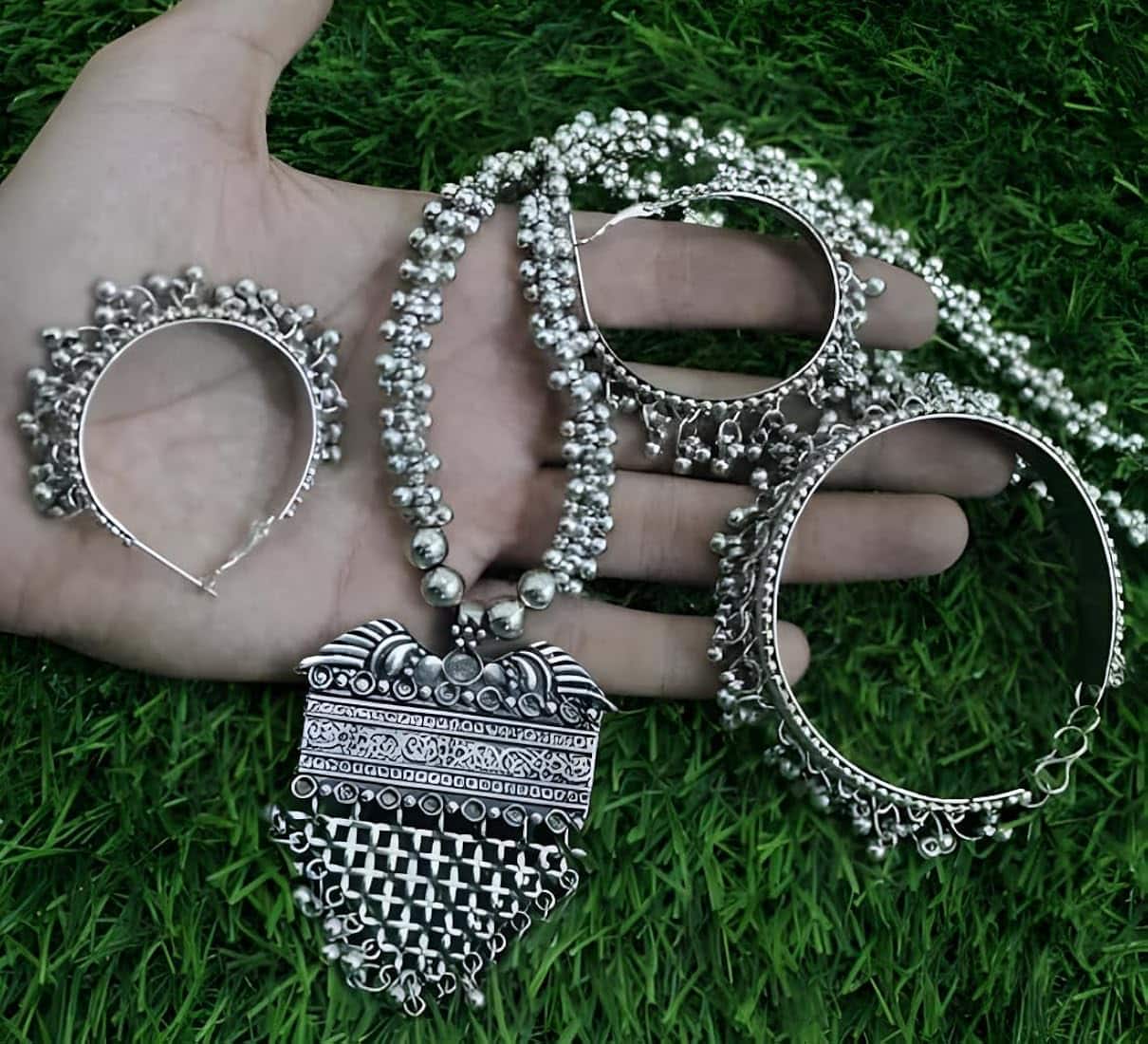 Justask Alloy Sterling Silver Jewellery Set