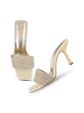  NEW STARTOES Embellished Party Slim Heeled Sandals