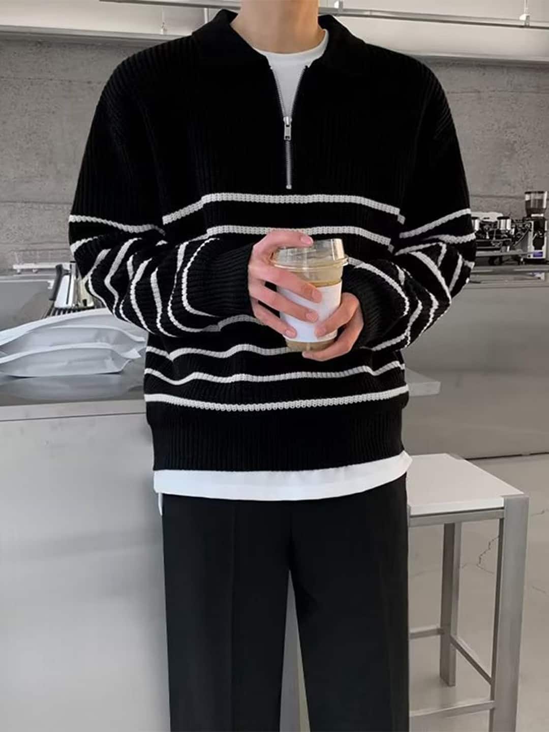 StyleCast x Revolte Men Striped Pullover