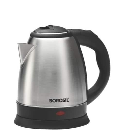 BOROSIL Silver-Toned Rio Electric Kettle 1.5 L
