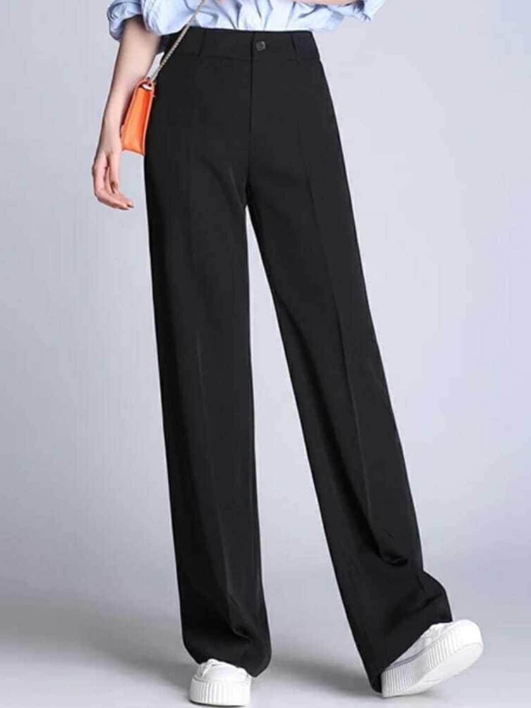 Next One Women Relaxed Straight Leg High-Rise Formal Trousers Next One Women Relaxed Straight Leg High-Rise Formal Trousers