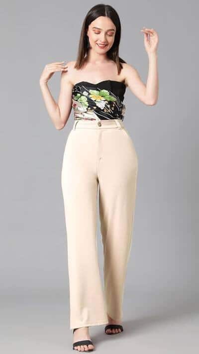 Kotty Regular Fit Women Beige Trousers