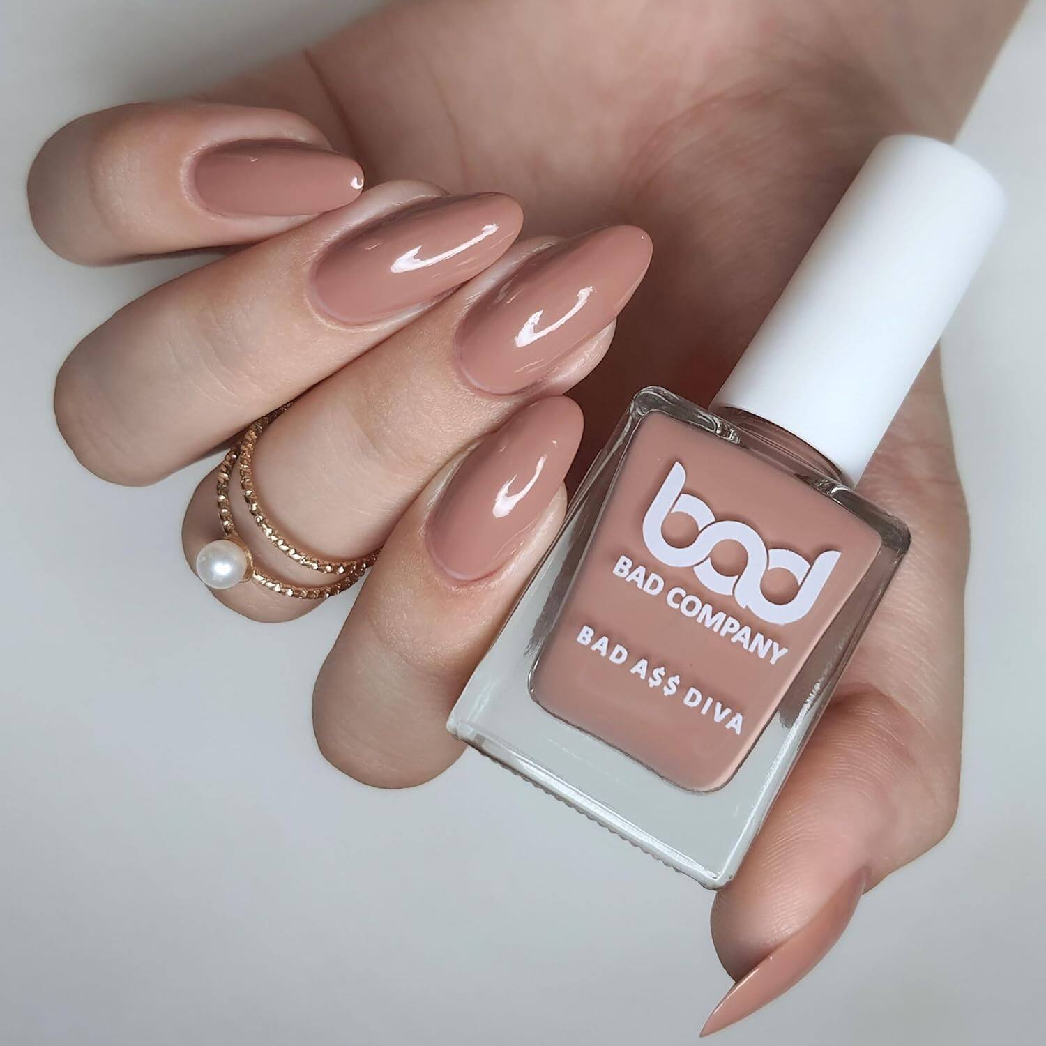 BAD COMPANY Nude Nail Polish 10ml, No Toxin Glossy Nail