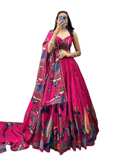 MR CREATION Women's Wedding Special Floral Lehenga MR CREATION Women's Wedding Special Floral Lehenga