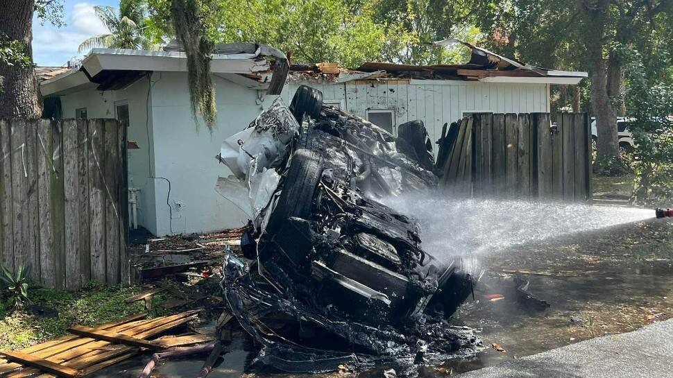 Burned Lamborghini Urus