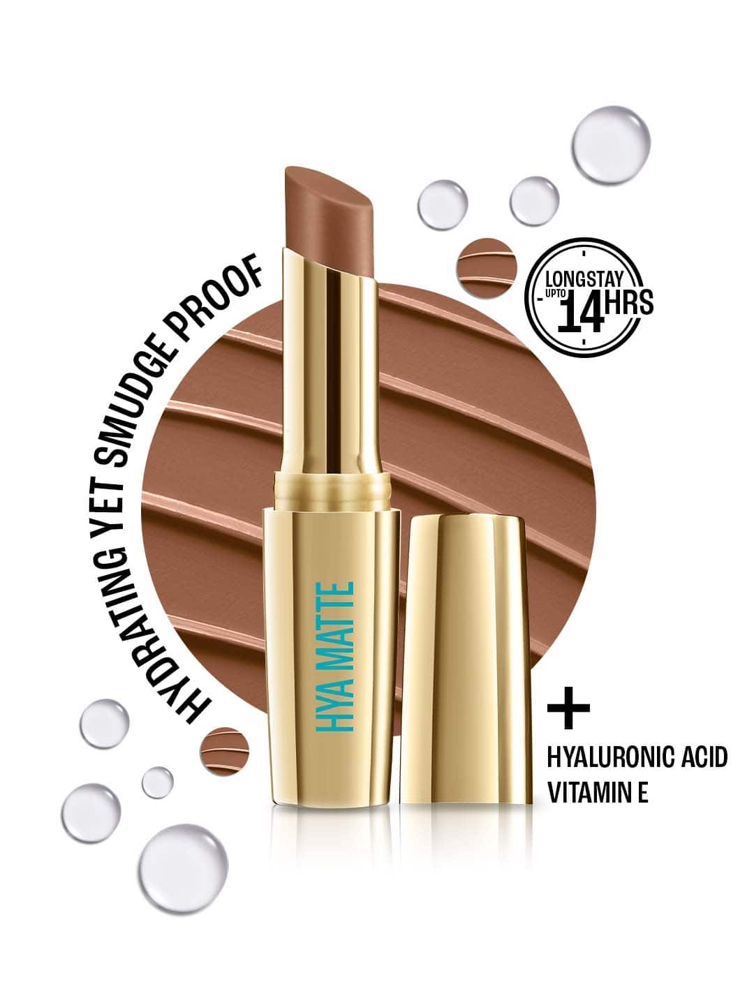 Lakmé 9to5 Hya Matte Hydrating Smudge Proof Lipstick - Coffee Break NM4