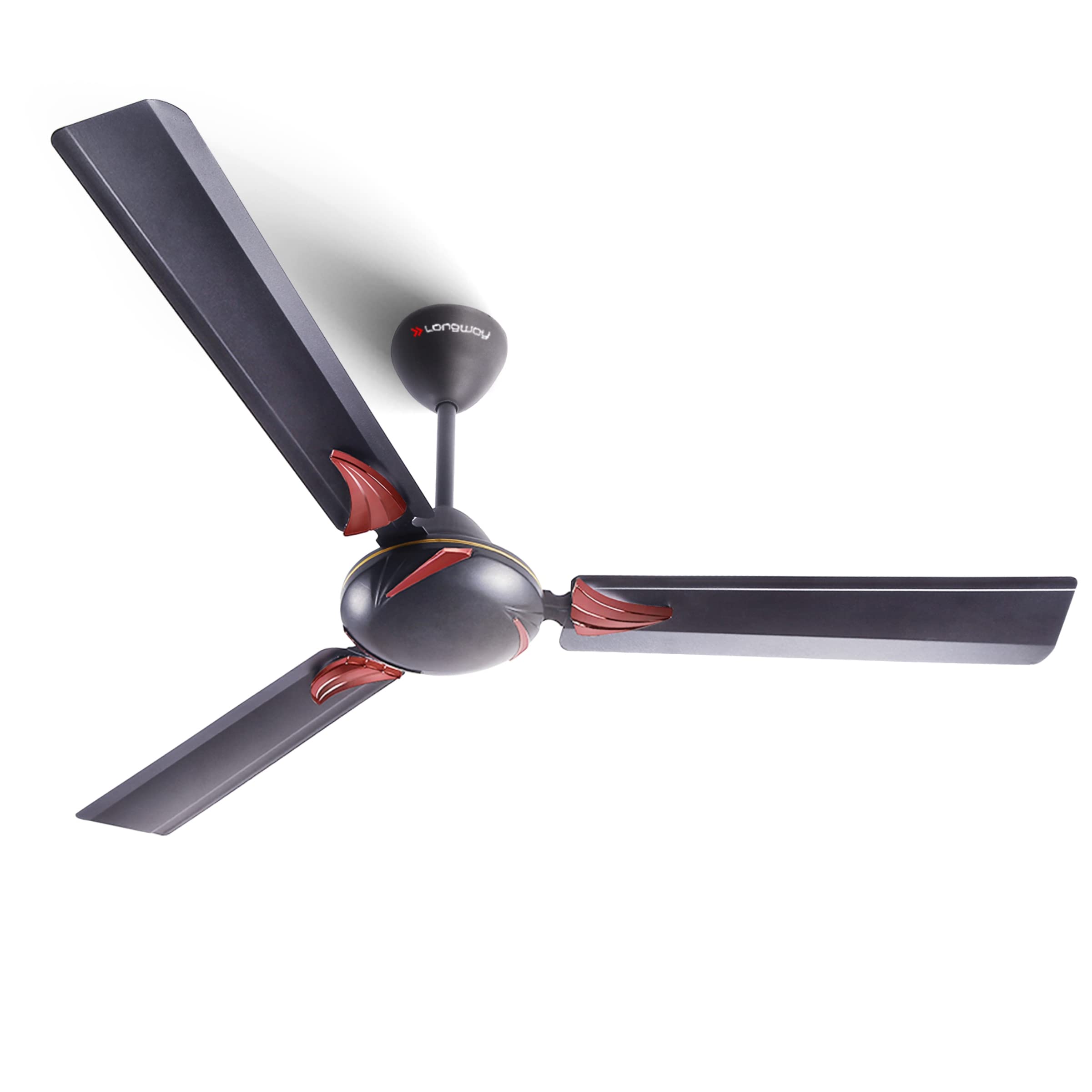 Longway Creta P1 1200 mm 3 Blade Ceiling Fan (Ultra High Speed | Smoked Brown)