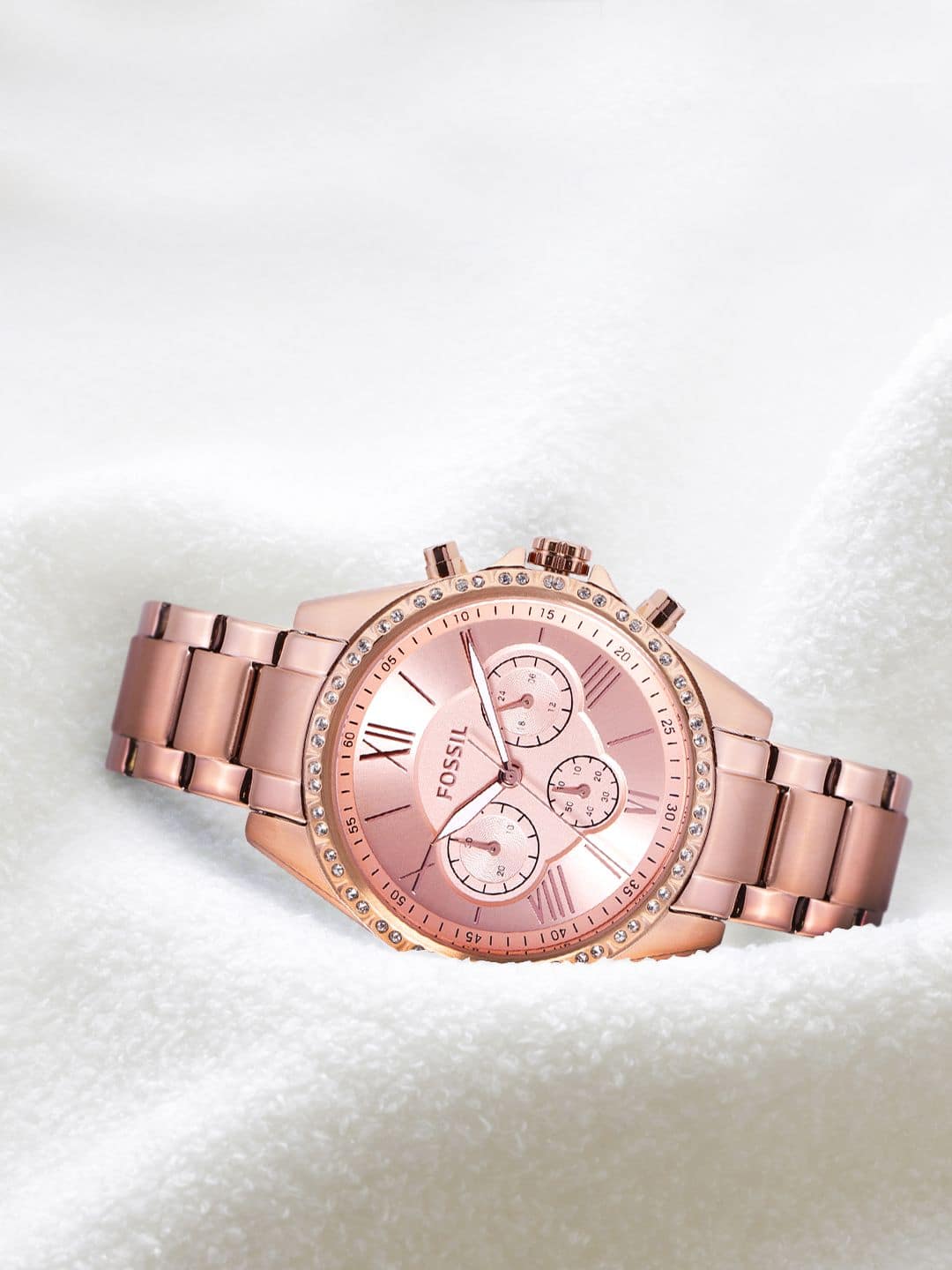  Fossil Women Rose Gold-Toned  Analogue Watch 