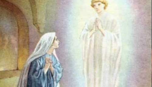 Virgin Mary and angel