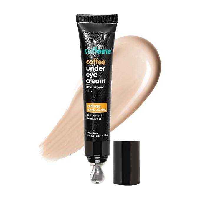 mCaffeine Coffee Under Eye Cream Gel – Built-in Massager for Instant Freshness