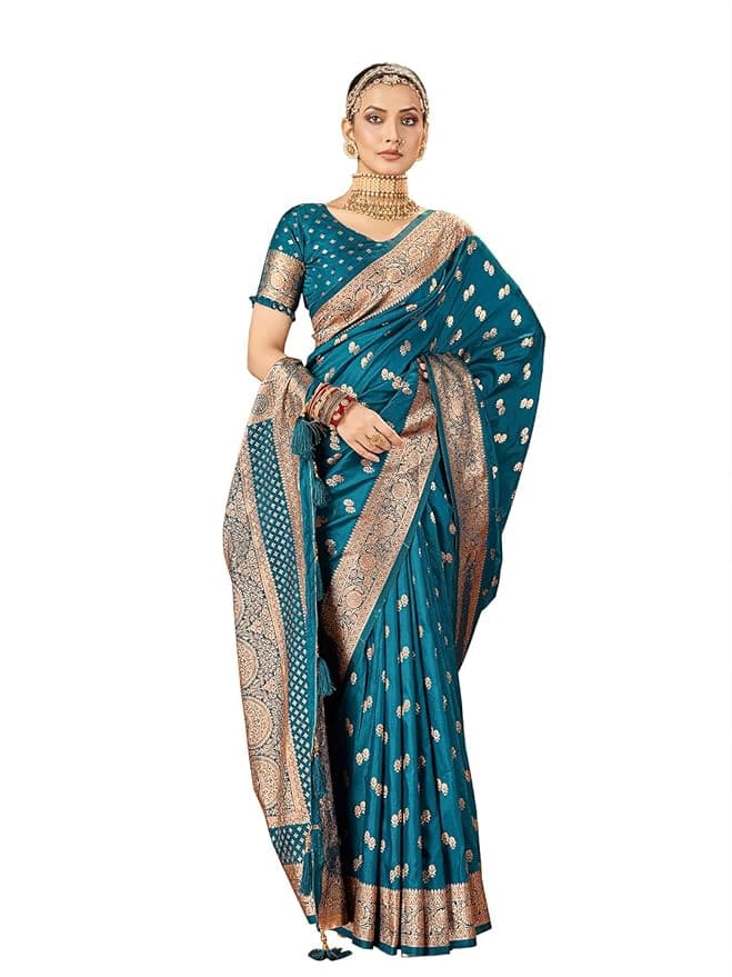Mehrang Women's Pure Kanjivaram Silk Saree