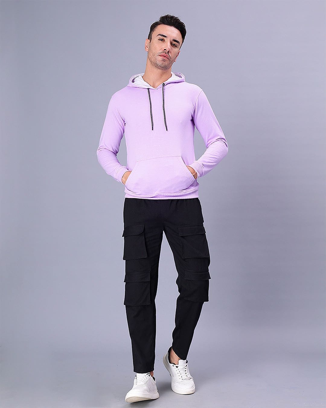 Mad Over Print Front Utility Pocket Men Cargo Joggers