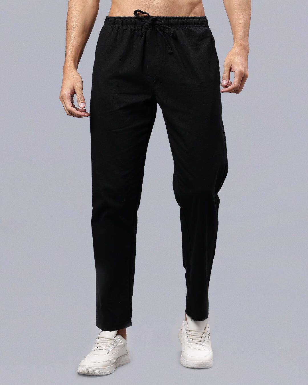 Mad Over Print Black Casual Men Cargo Joggers