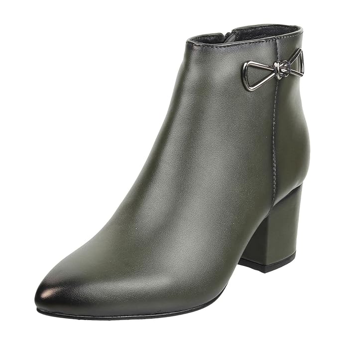 Metro Women's Faux Leather Fashionable Trendy Ankle Boots