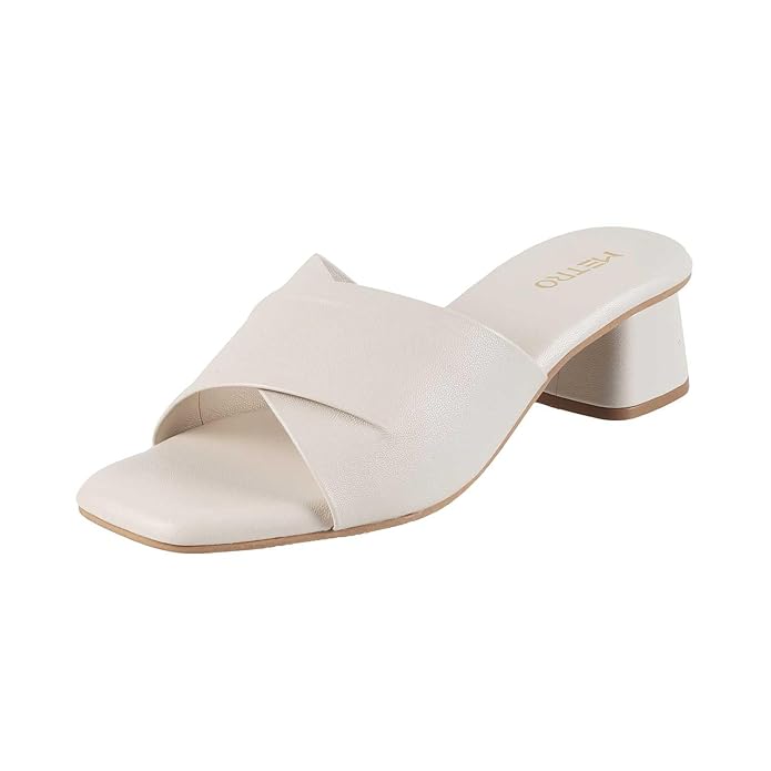 Metro Women's Faux Leather Formal Block Heel Sandals
