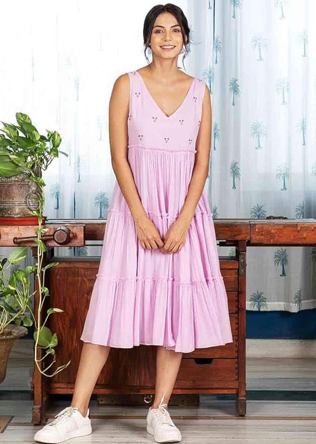 The Pimu Embroidered Midi Dress The Pimu Embroidered Midi Dress
