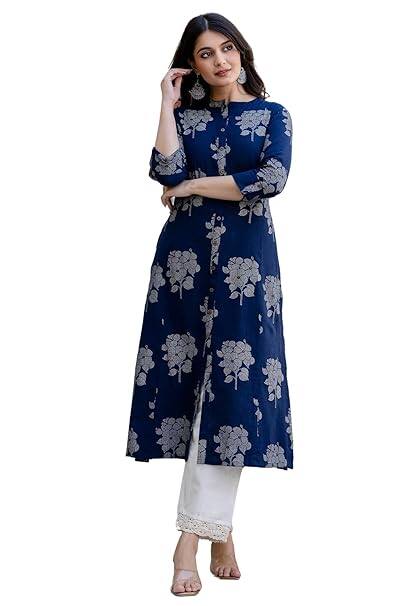 Pistaa Women Printed A-Line Kurta With Palazzos Pistaa Women Printed A-Line Kurta With Palazzos