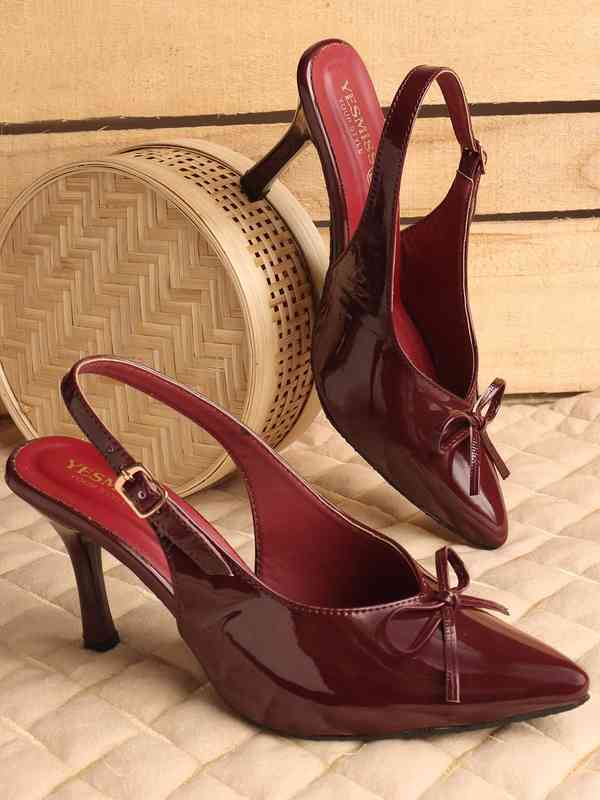  MOZAFIA Women Pointed Toe Backstrap Stiletto Heels