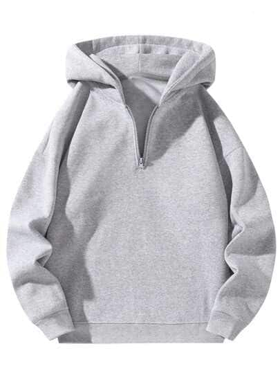 The Modern Soul Half Zipper Solid Hoodie for Men The Modern Soul Half Zipper Solid Hoodie for Men