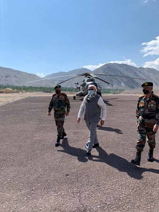 PM Modi in Leh, India china border