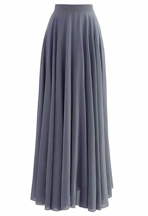 Mrugneni Long-Flared Georgette Floor-Length Skirt Mrugneni Long-Flared Georgette Floor-Length Skirt