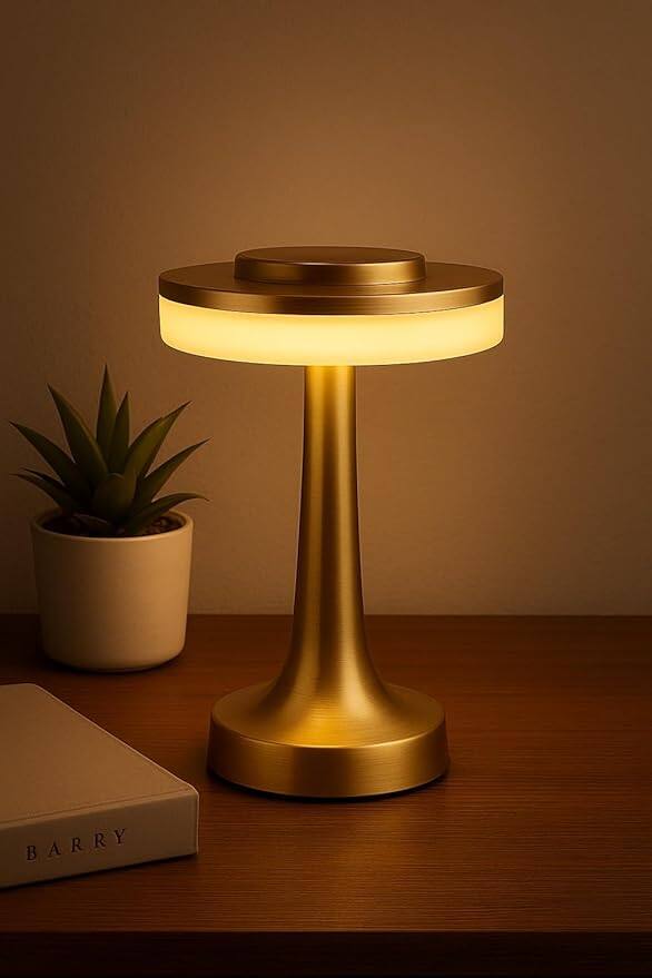 NYRWANA Table Lamp (Gold, Metal)