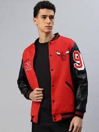 NBA Colourblocked Dennis Rodman Varsity Jacket