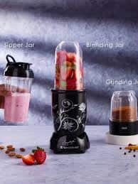  Wonderchef Nutri-blend Black 500W Mixer Grinder + 3 Unbreakable Jars &amp; Sipper Jar