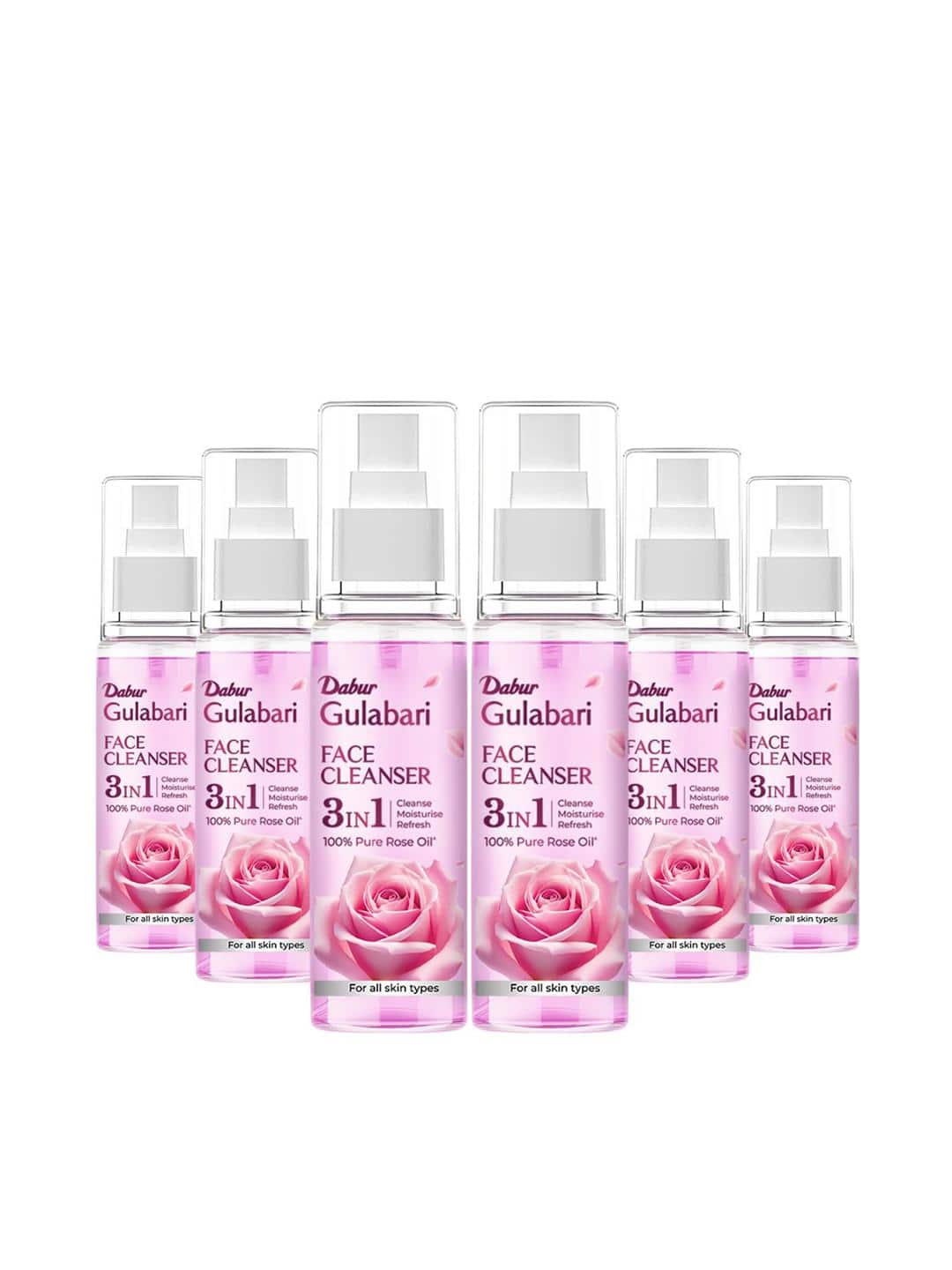  Dabur Set of 6 Gulabari Rose Glow Face Cleanser Spray - 100 ml each