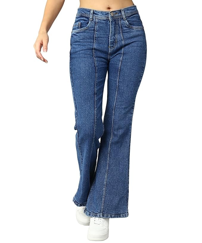 Nifty Women’s Mid Rise Denim Wide Leg Jeans Nifty Women’s Mid Rise Denim Wide Leg Jeans