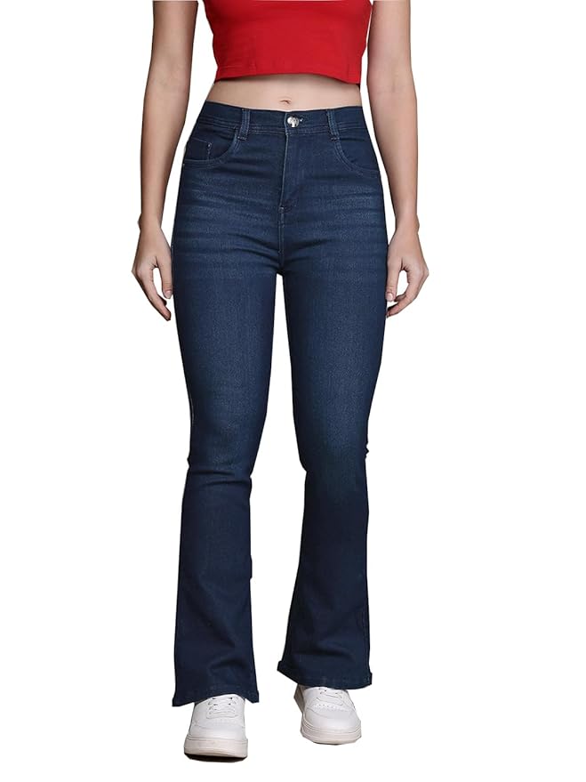  Nifty Women's Denim Stretchable High Waist Bootcut Jeans