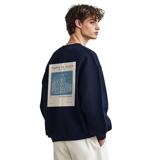 NOBERO Printed Oversized Sweatshirt for Men