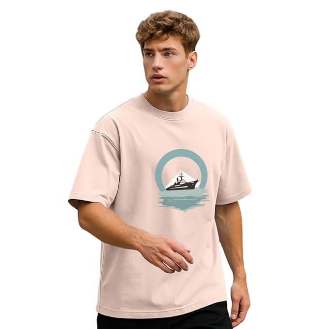 NOBERO Men's Cotton Oversized Fit T-Shirt NOBERO Men's Cotton Oversized Fit T-Shirt