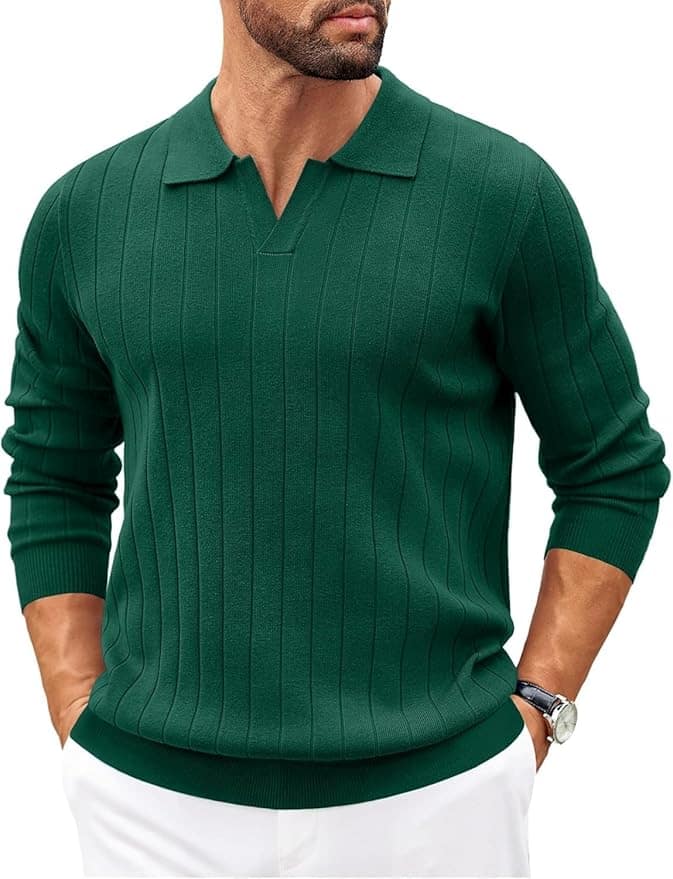 NORTHWIND Men's Cotton Full Sleeve Collar Polo Sweater