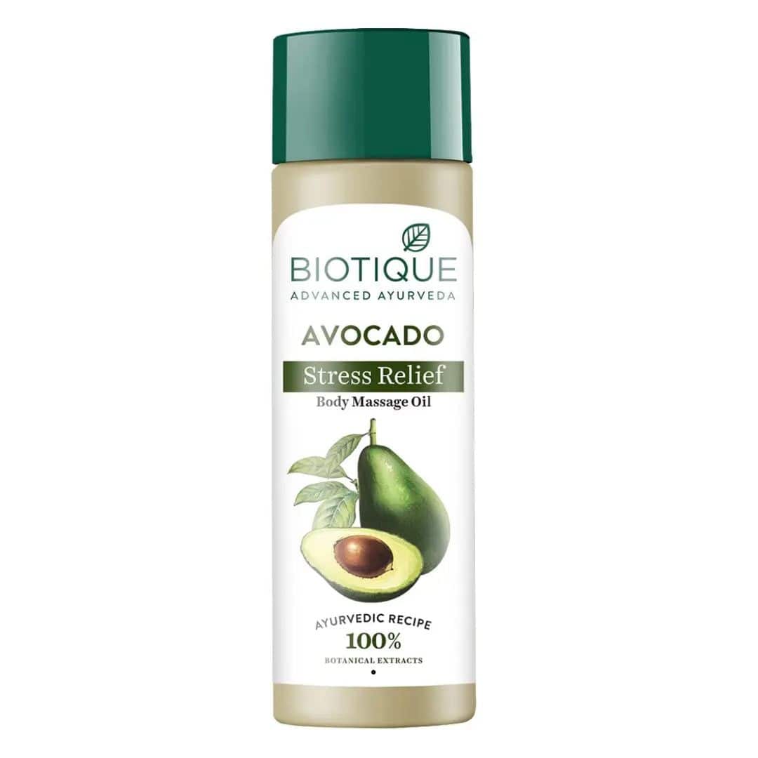 Biotique Avocado Stress Relief Body Massage Oil (200ml) Biotique Avocado Stress Relief Body Massage Oil (200ml)
