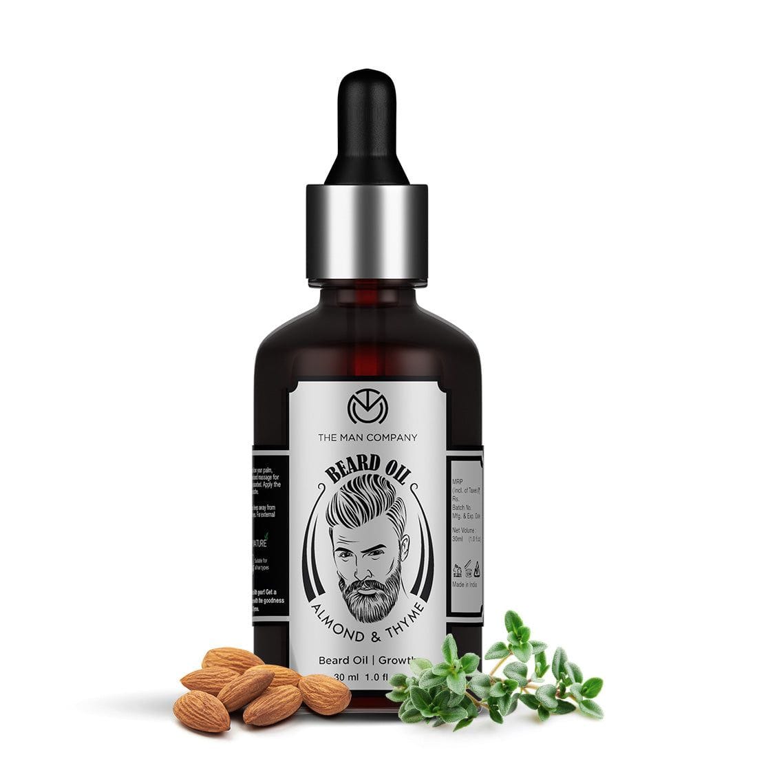 The Man Company Beard Oil | Almond &amp; Thyme: A Nourishing Blend for a Healthy Beard