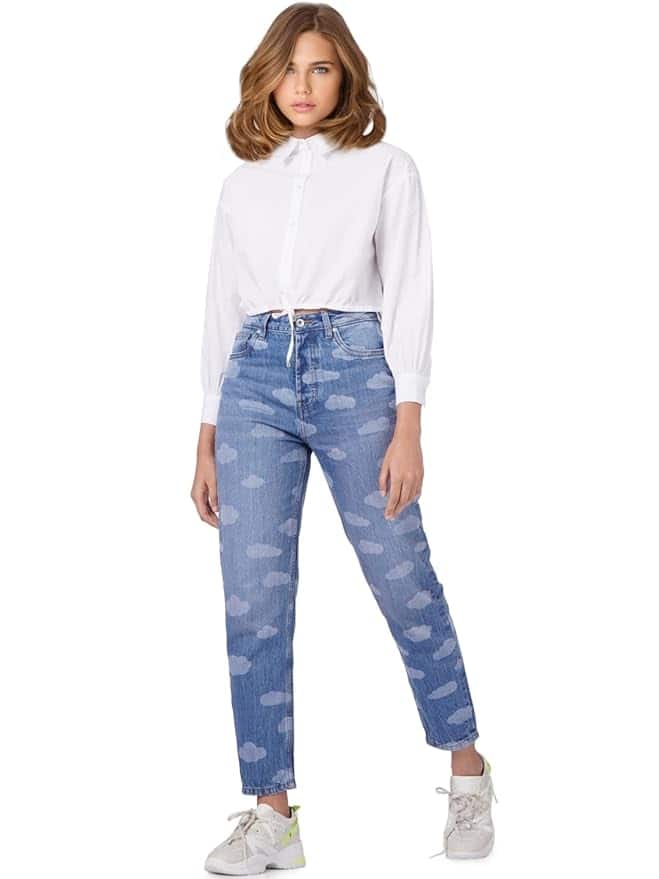 ONLY Loose Fit Ankle Length Cotton Women's Jeans ONLY Loose Fit Ankle Length Cotton Women's Jeans
