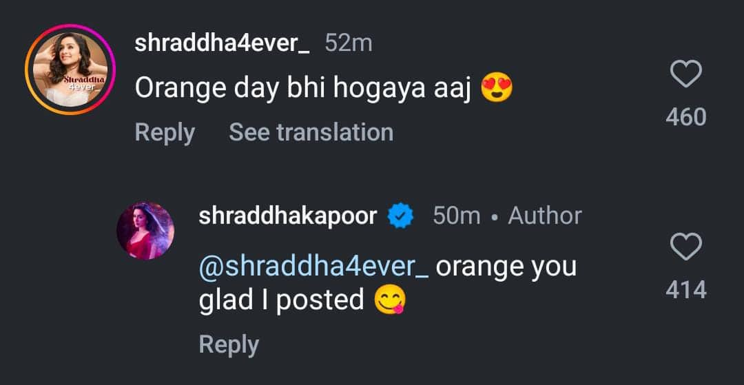 Shraddha Kapoor In Instagram Comments 01