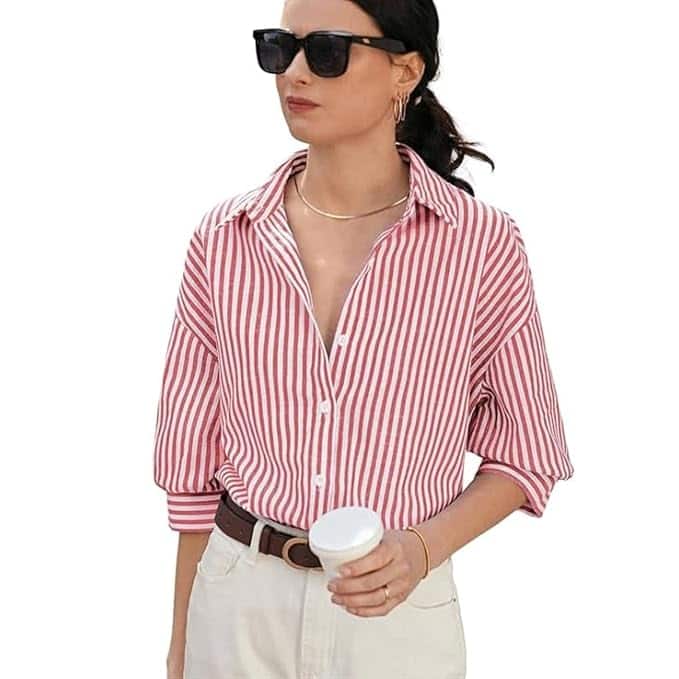 Paralians Women Striped Regular Fit Shirt Paralians Women Striped Regular Fit Shirt