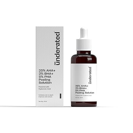 Underated 25% AHA + 2% BHA + 5% PHA Peeling Solution|20ML