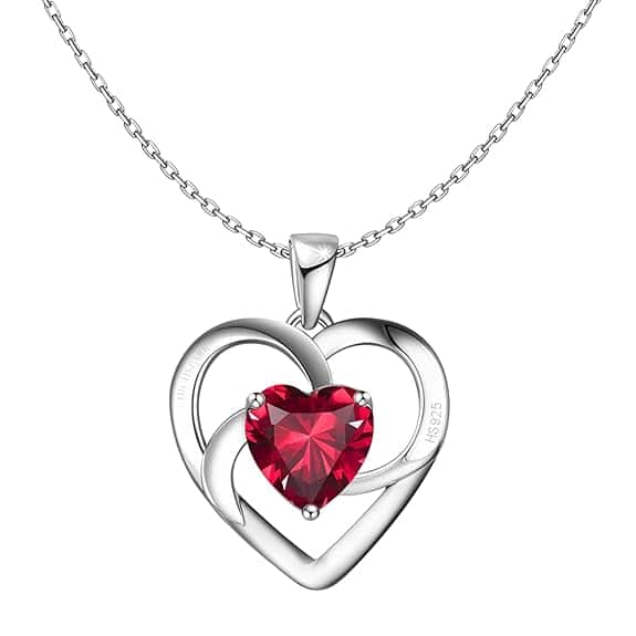 HighSpark 925 Silver Stylish Love Knot Heart Pendant Necklace For Women HighSpark 925 Silver Stylish Love Knot Heart Pendant Necklace For Women