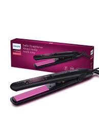 Philips Hair Straightener BHS216/00 with Ceramic Plates - Black &amp; Pink