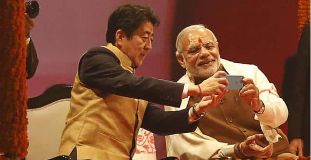 PM Modi with Shinzo Abe