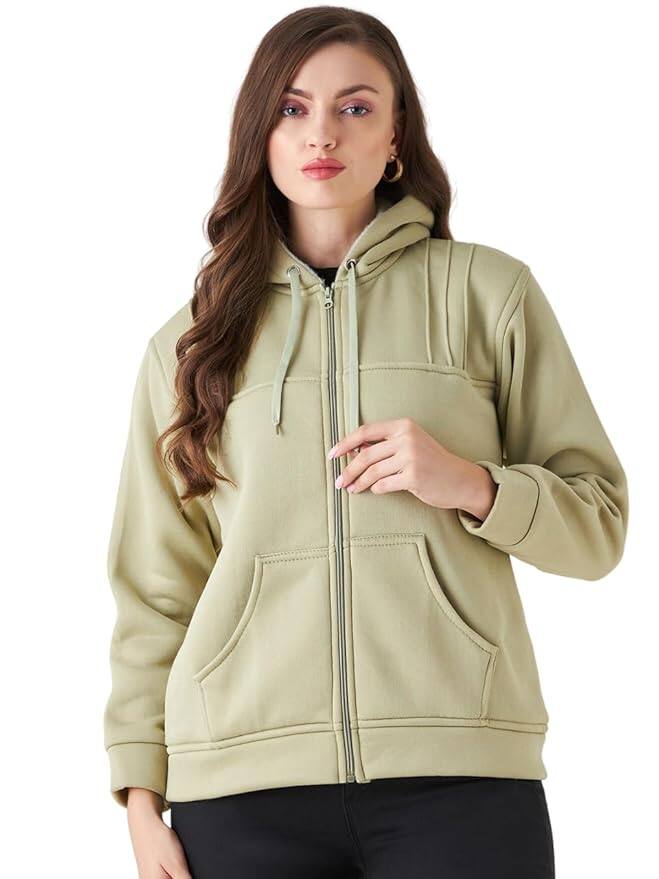 Pivl Women’s Solid Hooded Winter Jacket Pivl Women’s Solid Hooded Winter Jacket