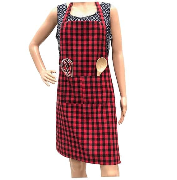 Pixel Home Cotton Checks Apron