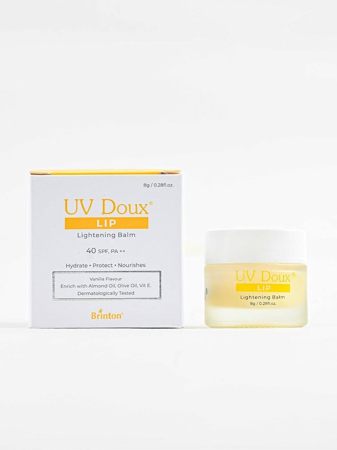 Brinton UV Doux Lip Lightening Balm With SPF 40 PA++ With Vitamin E - 8 g - Vanilla myntra