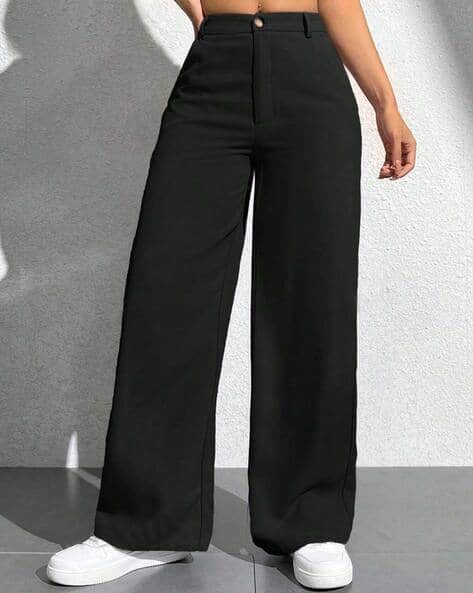 Qioa Women Comfort High Rise Trousers